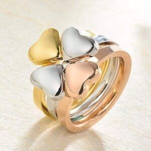 Last One! NEW! tricolor stainless steel ring. Size 9